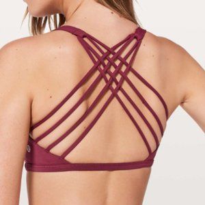 Lululemon Free To Be Bra (Wild) Ruby Wine SIZE 10